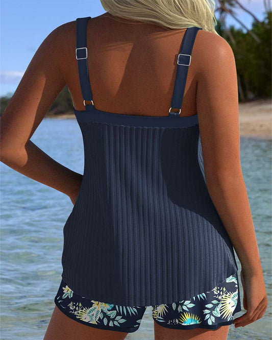 Clara™ | Women's Tankini Set with Floral Shorts