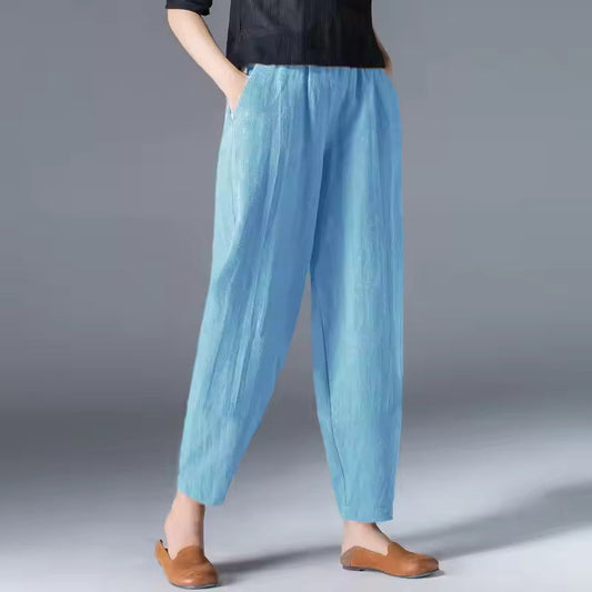 Della™ | Women's Elastic-Waist Tapered Trousers