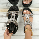 Della | Women's Rhinestone Flat Sandals