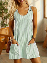 Della™ | Women's Striped Sleeveless Mini Dress