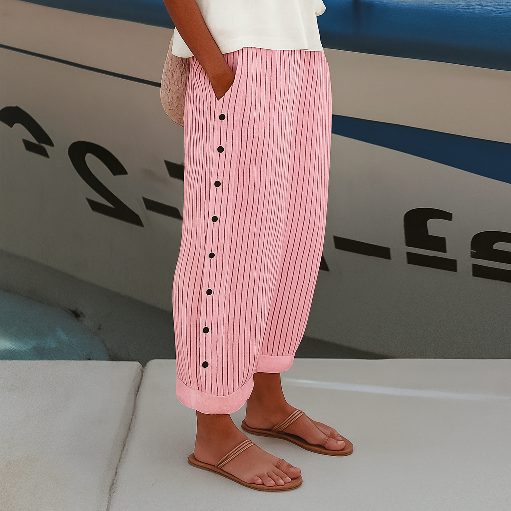 Della™ | Women's Striped Wide-Leg Pants