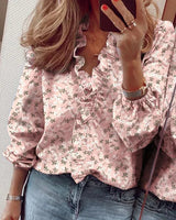 Elsie™ | Women's Ruffle V-Neck Blouse
