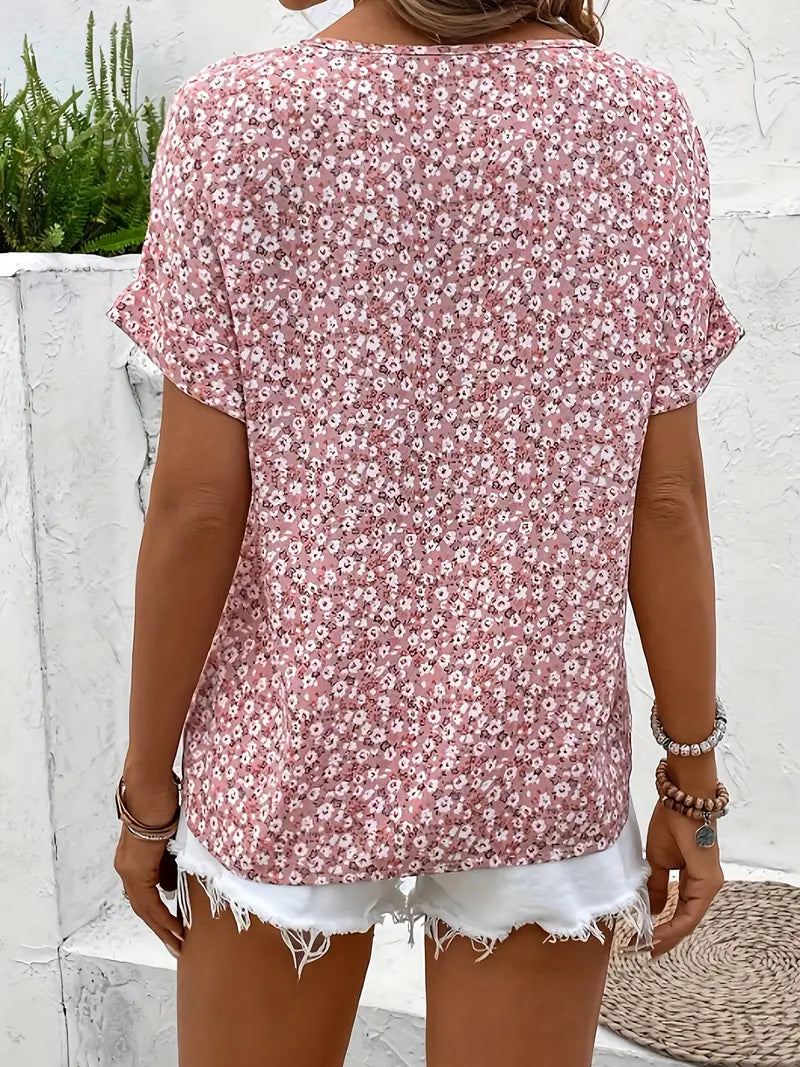 Hazel™ | Women's Button-Front Floral Blouse