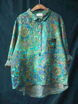 Hazel™ | Women's Floral Button-Up Blouse