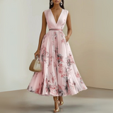 Hazel™ | Women's Floral Pleated Midi Dress