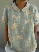 Hazel | Women's Floral Print Collared Blouse