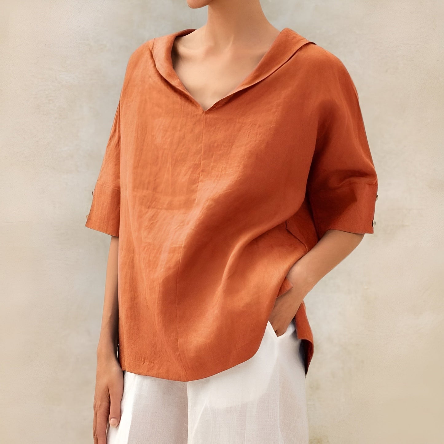 Hazel™ | Women's Hooded V-Neck Blouse