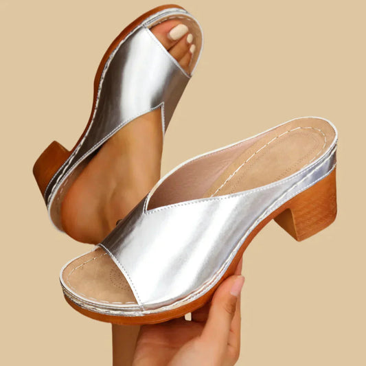 Hazel™ | Women's Open-Toe Block Heel Mule