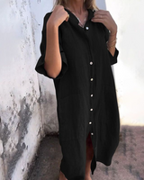 Hazel | Women's Oversized Button-Down Shirt Dress