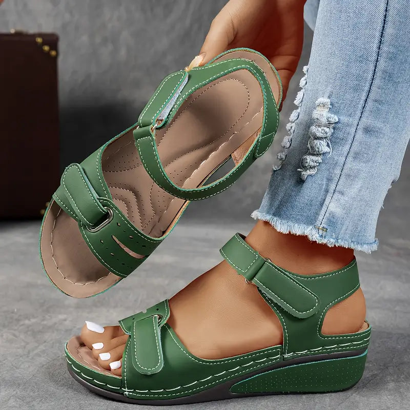 Hazel™ | Women's Wedge Sandals with Adjustable Straps