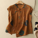 Sadie™ | Women's Floral Mandarin-Collar Blouse
