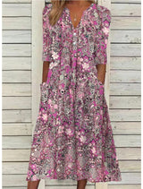Sadie™ | Women's Floral Print Midi Dress