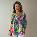 Sadie™ | Women's Floral-Print V-Neck Blouse