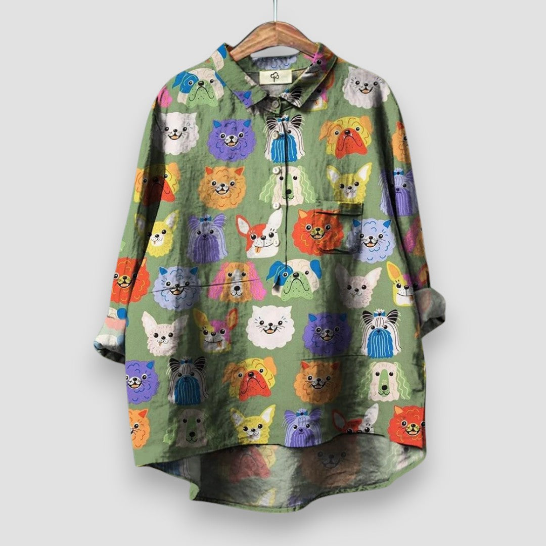 Sadie™ | Women's Relaxed-Fit Animal Print Shirt