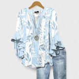 Sadie | Women's Ruffled-Sleeve V-Neck Blouse