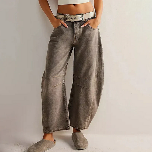 Women's Barrel-Leg Trousers