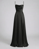 Sadie™ | Women's Cowl-Neck Maxi Evening Gown with Side Slit
