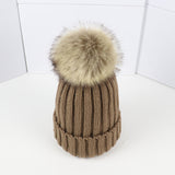 Women's Ribbed Beanie with Pom