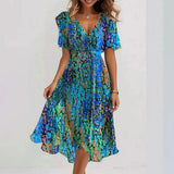 Clara™ | Women's Floral Wrap Midi Dress