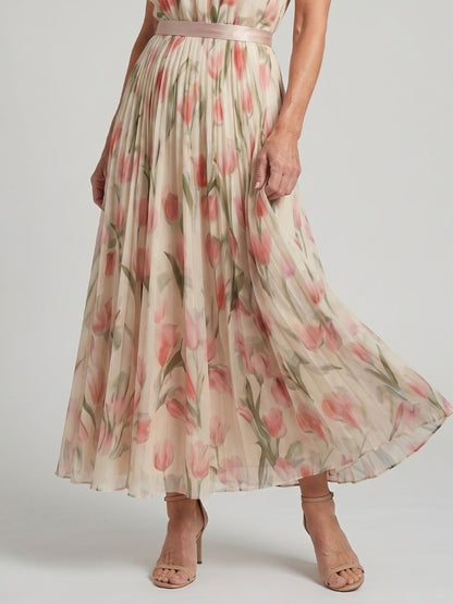 Clara™ | Women's Halter Neck Floral Midi Dress