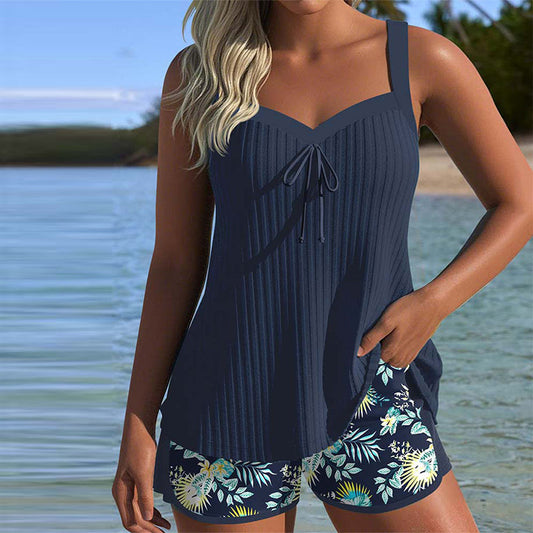 Clara™ | Women's Tankini Set with Floral Shorts