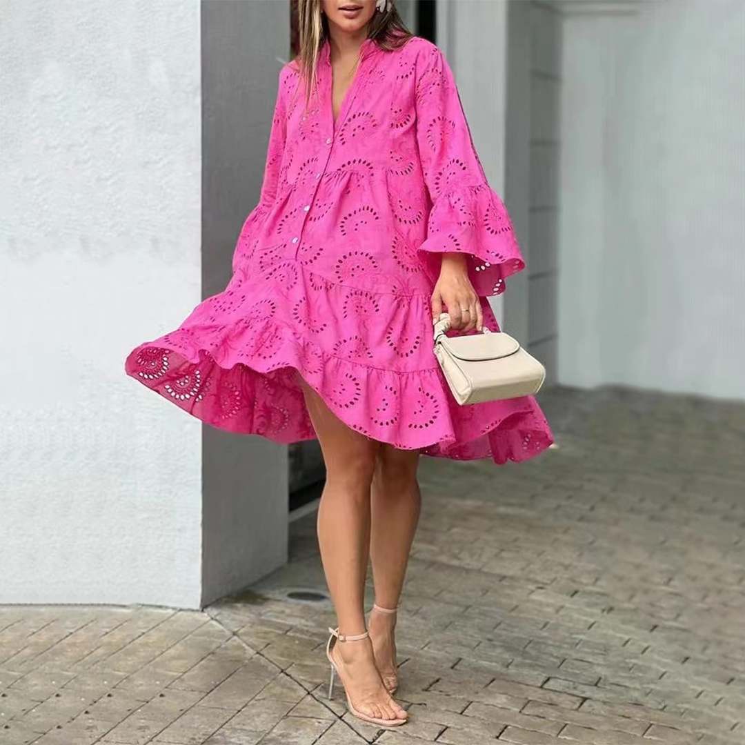 Clara™ | Women's Tiered Eyelet Mini Dress