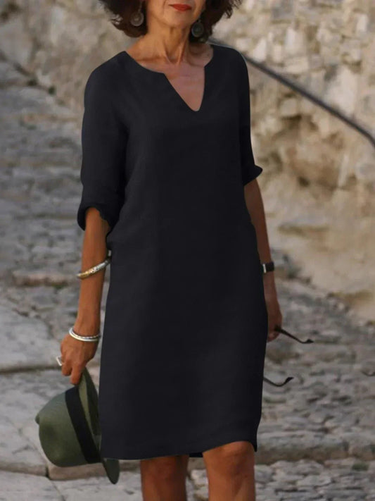 Clara™ | Women's V-Neck Shift Dress