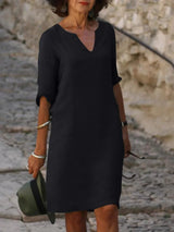Clara™ | Women's V-Neck Shift Dress