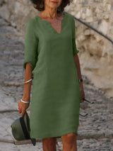 Clara™ | Women's V-Neck Shift Dress
