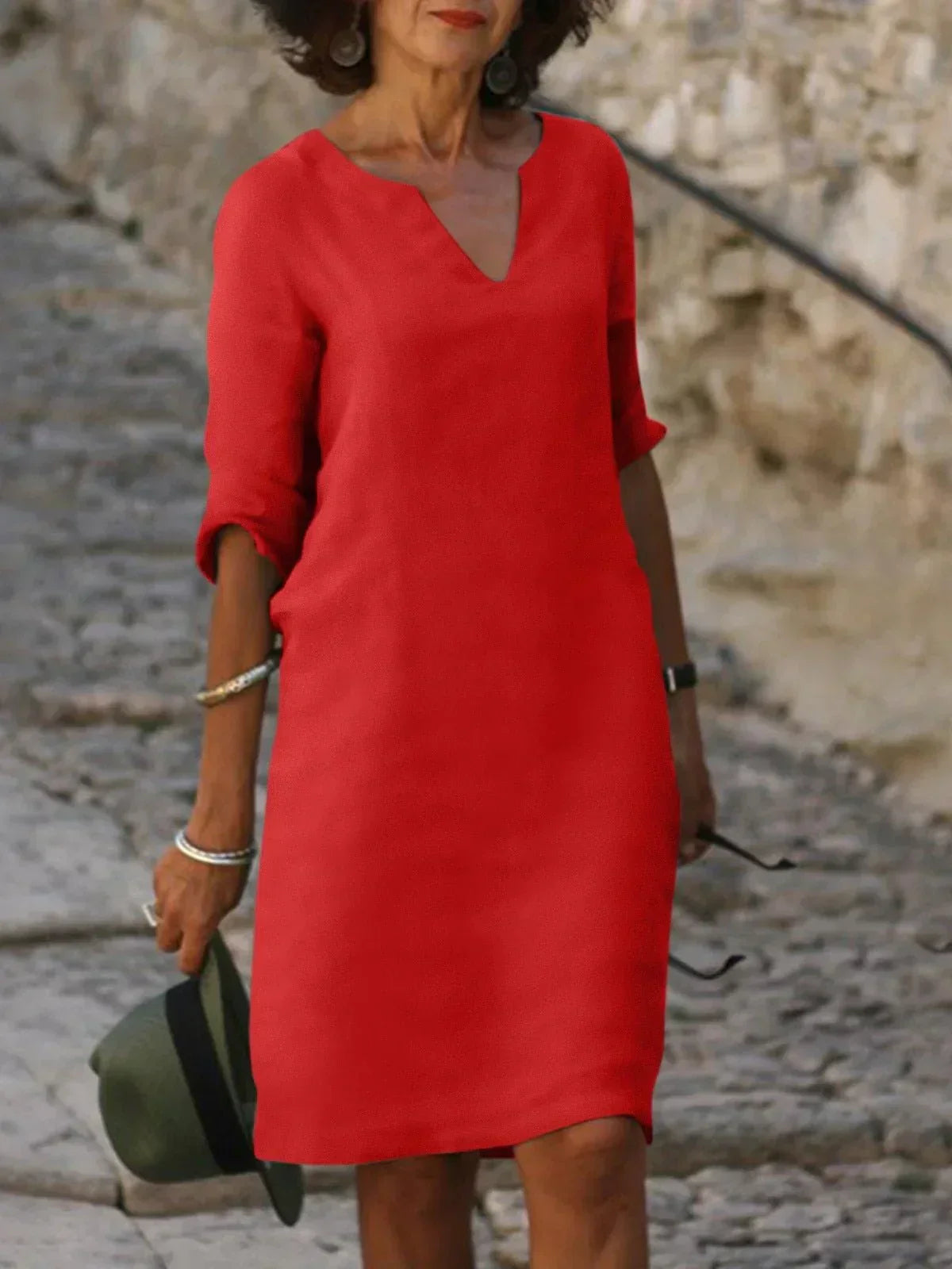 Clara™ | Women's V-Neck Shift Dress