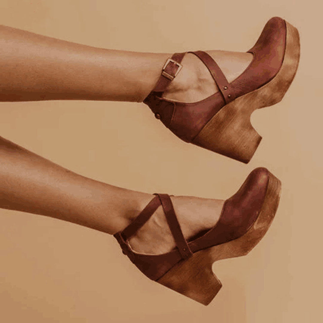 Della™ | Women's Cross-Strap Clog Heels