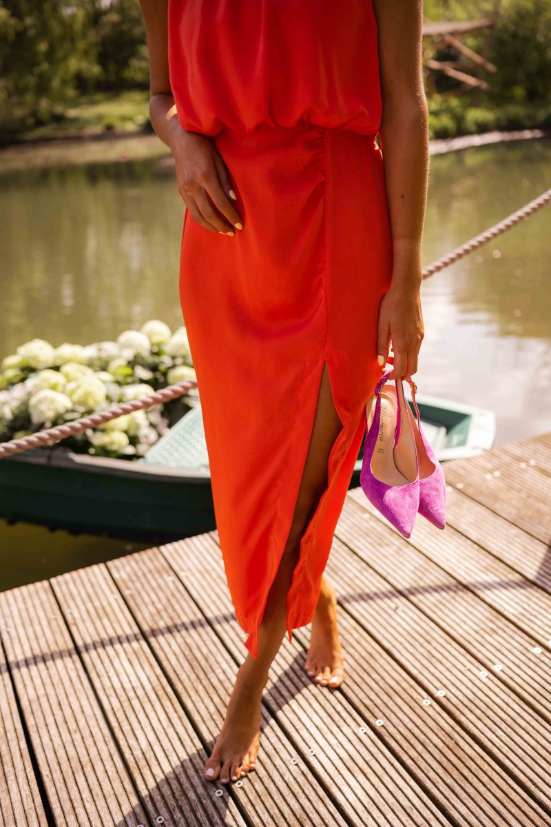 Della™ | Women's Halter-Neck Midi Dress