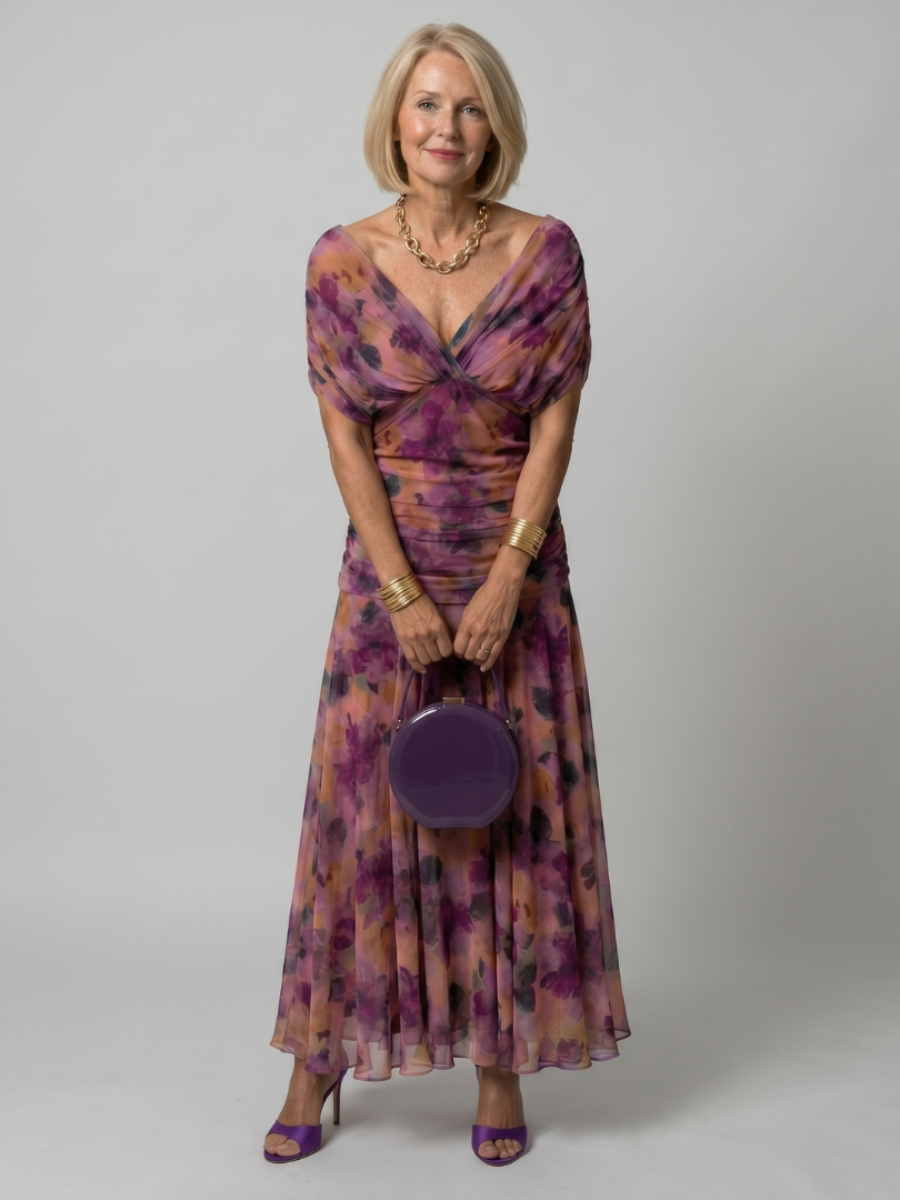 Della™ | Women's Off-Shoulder Flow Midi Dress