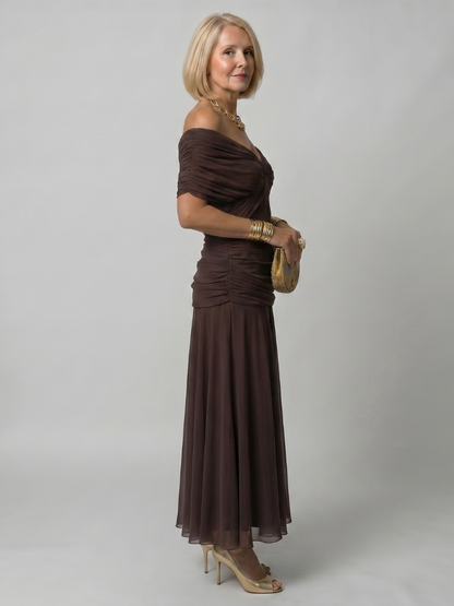 Della™ | Women's Off-Shoulder Flow Midi Dress