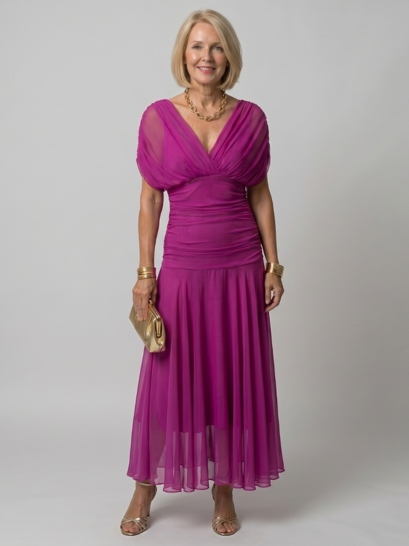 Della™ | Women's Off-Shoulder Flow Midi Dress
