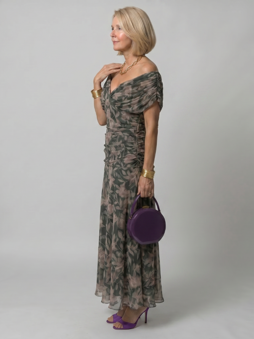 Della™ | Women's Off-Shoulder Flow Midi Dress