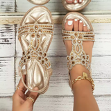 Della | Women's Rhinestone Flat Sandals