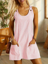 Della™ | Women's Striped Sleeveless Mini Dress