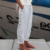 Della | Women's Striped Wide-Leg Pants