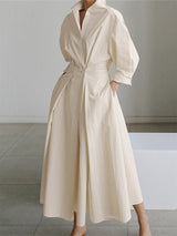 Edith™ | Women's Gathered-Waist Midi Dress