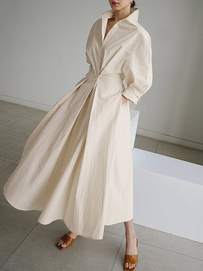 Edith™ | Women's Gathered-Waist Midi Dress
