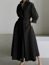 Edith™ | Women's Gathered-Waist Midi Dress