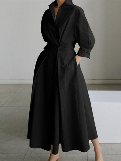 Edith™ | Women's Gathered-Waist Midi Dress