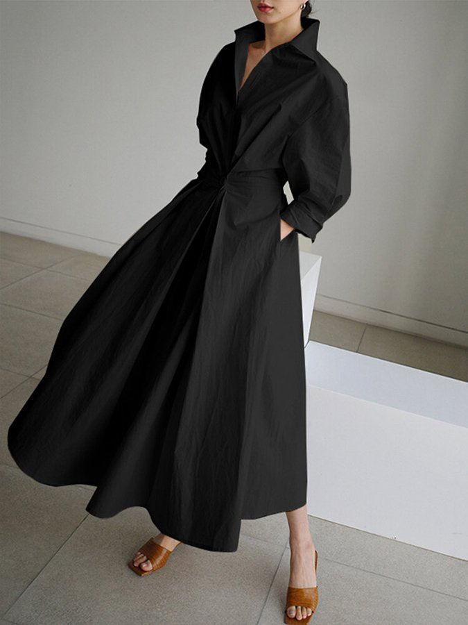 Edith™ | Women's Gathered-Waist Midi Dress
