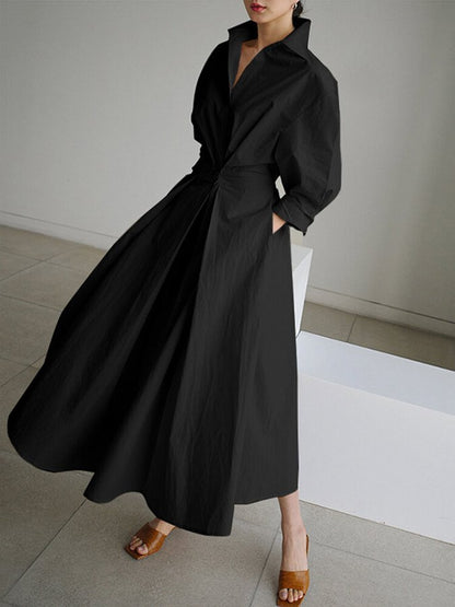Edith™ | Women's Gathered-Waist Midi Dress