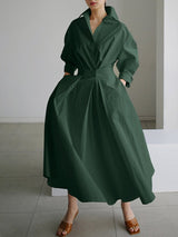 Edith™ | Women's Gathered-Waist Midi Dress