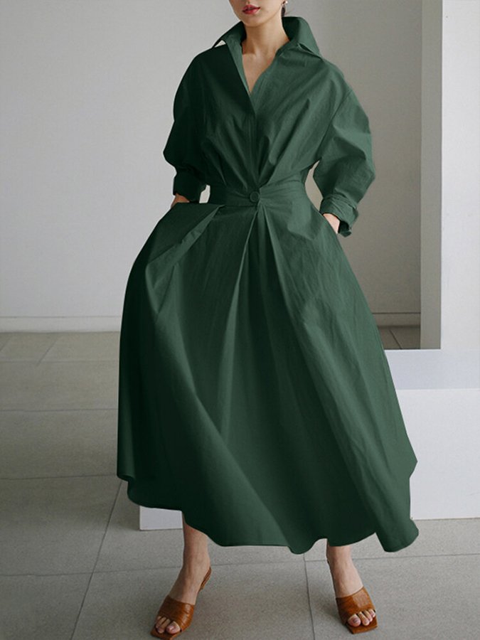 Edith™ | Women's Gathered-Waist Midi Dress
