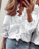 Elsie™ | Women's Ruffle V-Neck Blouse