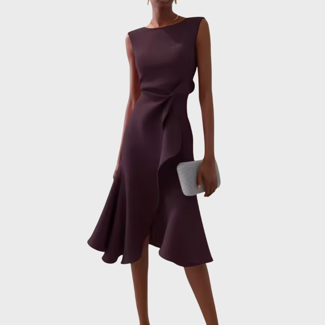 Faye™ | Women's Sleeveless Asymmetric Midi Dress