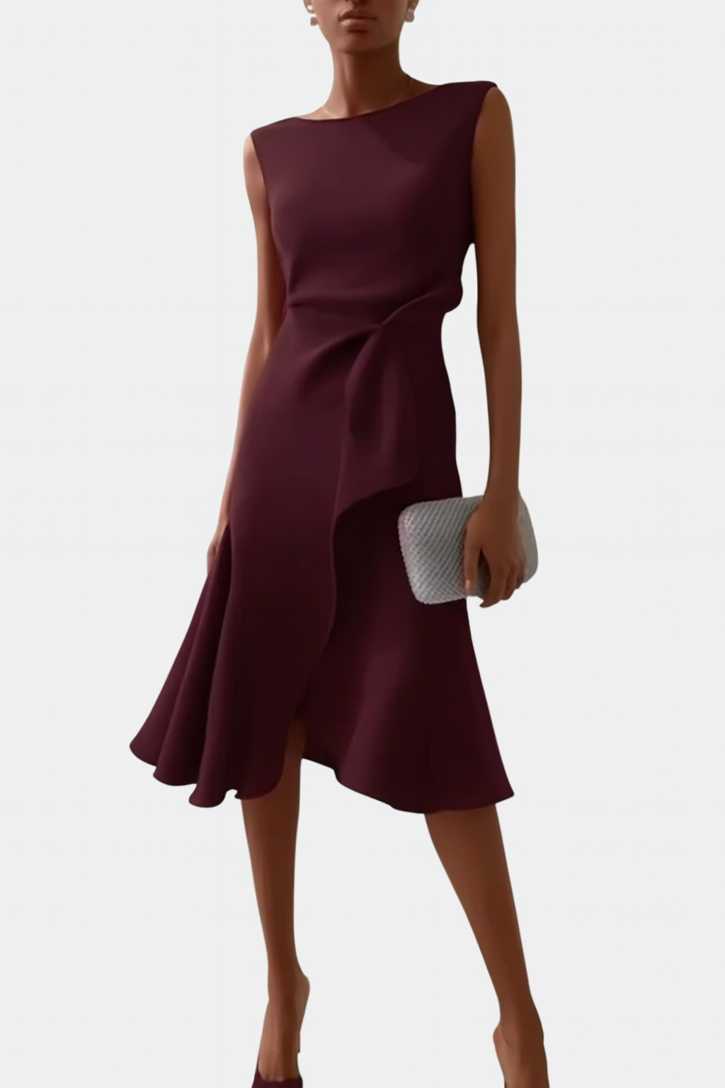 Faye™ | Women's Sleeveless Asymmetric Midi Dress